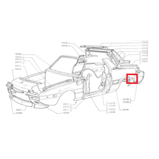 Fiat X1/9 Side Bumper Trim Set Left And Right Black 4247292