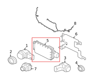 Jaguar Range Rover Land Rover Bumper Cruise Control ACC Radar Control Sensor Retaining Bracket 1271015046 / 0203304505 / MX63-9G768-AB / LX73-9G768-AB / T2H32146