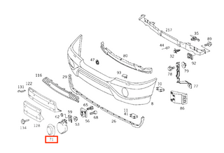 Front Fog Lamp Trim Cover – Mercedes W163 ML-Class L/R Side (A1638850981 / A1638851081)
