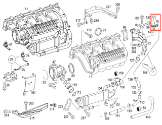 EGR Hose Pipe Connector – Mercedes W163 ML 2.7 CDI (A6122030008)