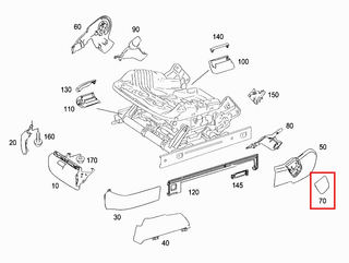 Mercedes W221 Front Seat Belt Trim Cover Left Or Right A2219180530 / A2219180430