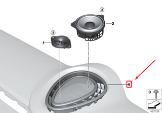 Mini Cooper F55 F56 F57 Indirect Fresh Air Grille Or Speaker Cover 2 Version 64229262802 / 64229262803
