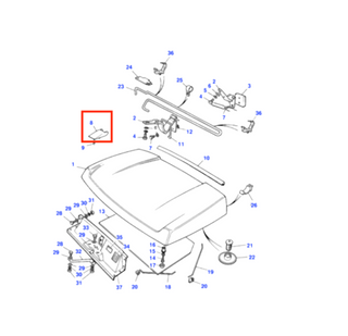 Bonnet Hinge Cover Set – Range Rover Classic (2x Black, RTC4431)