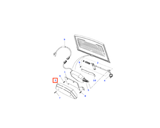 Tailgate Latch Cover for Range Rover Classic Black (MWC8557)