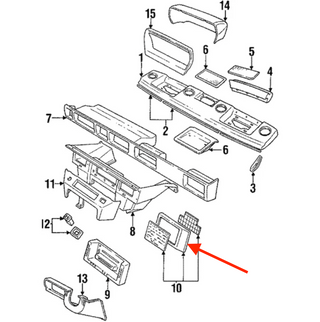 Interior Fusebox Cover – Range Rover Classic 1992–1994 (Black, BTR3486RUN)