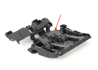 Volkswagen New Beetle Convertible Swivel Element for Soft Top Flap - Black - Left or Right - 1Y0871349B / 1Y0871350B