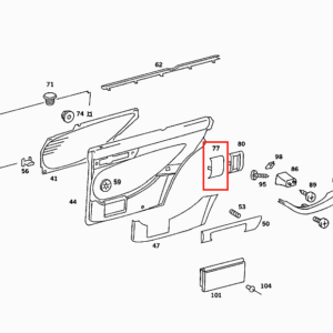 W126 Door Handle Blanking Plate Cover | Mercedes Left/Right | 1267660191, 1267660291