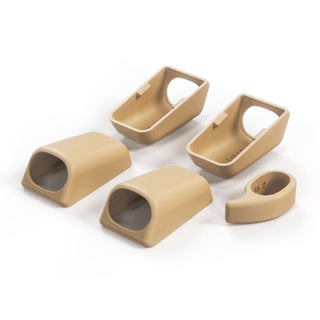 Mercedes W140 / C140 Front & Rear Interior Roof Grab Handle Cover Set - 1 Side (A1408100651 / A1408100851)