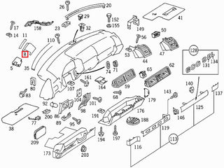 Mercedes W140 Dashboard Loud Speaker Cover Trim Left or Right (A1406807936 / A14406890167 / A1406808036 / A1406890267) - All Colors