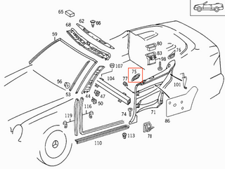 Mercedes W208 CLK Interior Front Seat Belt Outlet Cover Trim Left or Right (A2086920158 / A2086920258) - All Colors