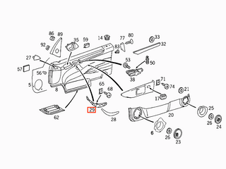 Mercedes W208 CLK Inner Door Pull Handle Left or Right All Colors (A2088100554 / A2088100654) - AutoClassicX