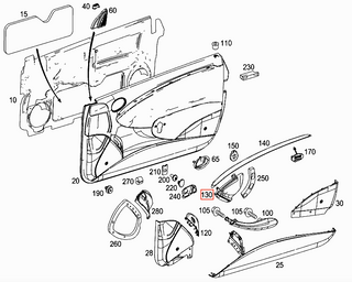 Mercedes W209 CLK Door Trim Cover Left or Right (A2097272128 / A2097272228) - All Colors