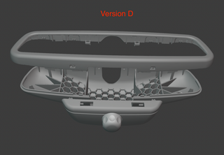 Mercedes-Benz R129 A124 Rear-view Mirror Cover – (Red and Green) Version D