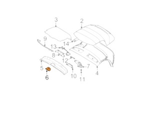 BMW E85 E86 Z4 Upper Center Windshield Frame Cover (03-08  54347016892)