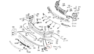 CLK W209 Headlight Washer Cap Cover | Mercedes Coupe | Left or Right A2098800305 A2098800405