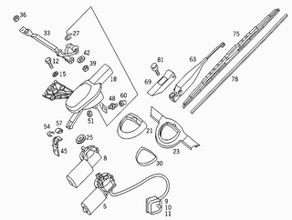 Mercedes-Benz R129 W124 W201 Windshield Wiper Transmission Repair Gear (A1248202307)