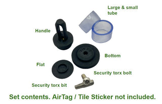 Bicycle Tracker Waterproof Holder Kit For AirTag & Tile Sticker (Anti Theft / Fork Plug)