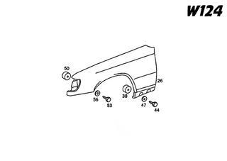 Mercedes W201 AMG W124 AMG Wide Fender Spacer Kit Set - White (HWA1248800197)
